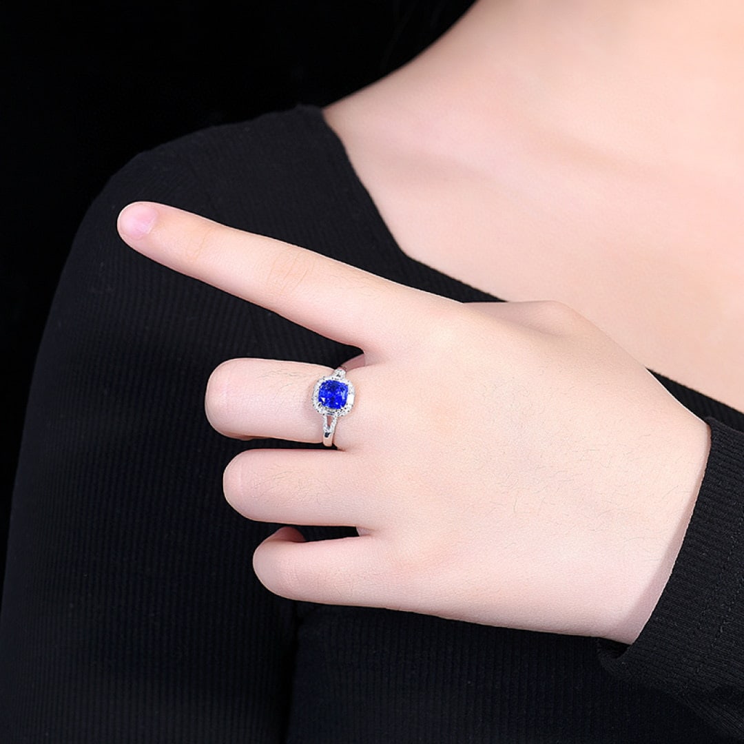 14k Gold 2.62 Ctw Natural Sapphire & Diamond Ring - 5