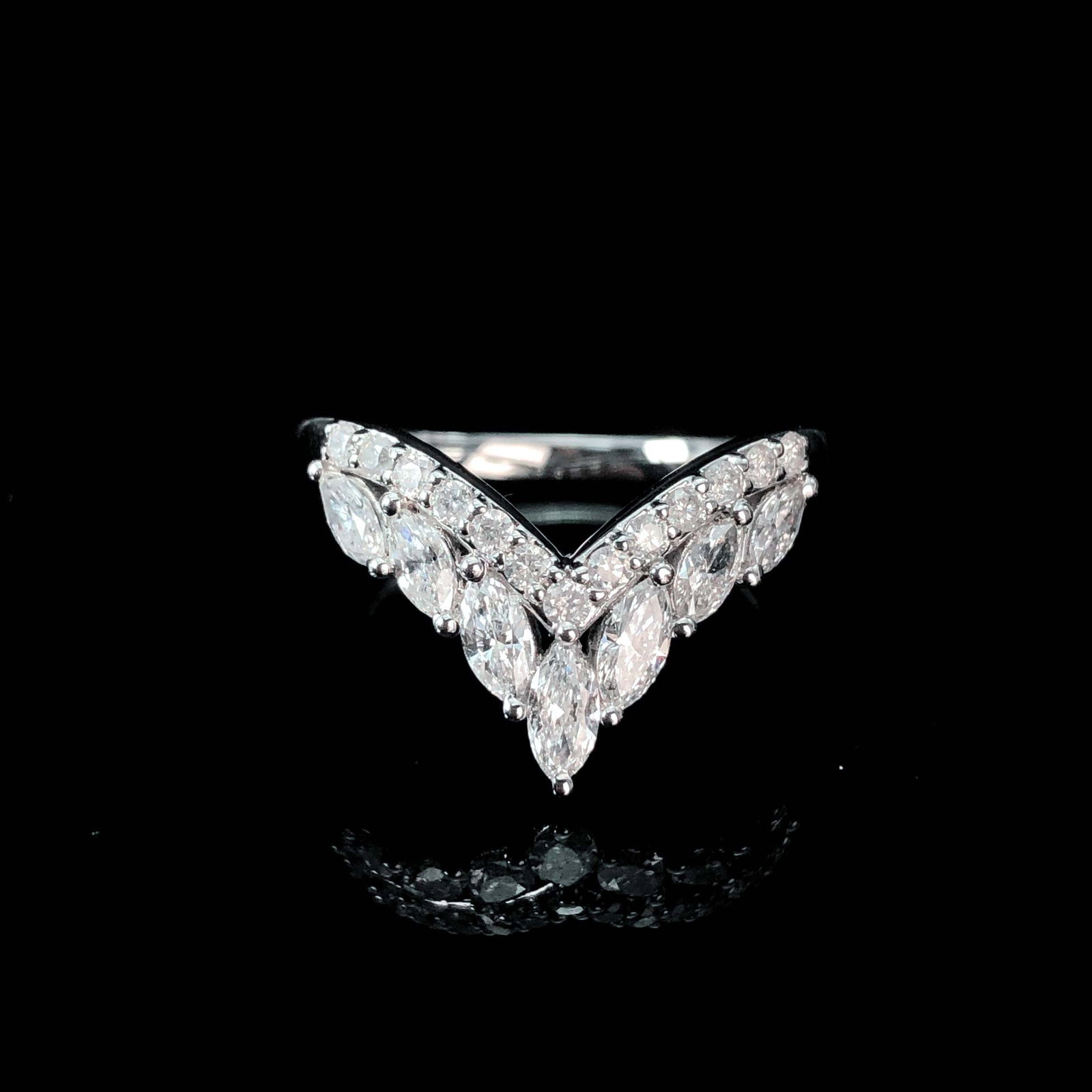 14k Gold 0.63 Ct Natural H Diamond Ring: Ref:230979080 // gold content:14k gold // ring size:7. 25us // // main gemstone:diamond // shape:multiply // carat weight:0. 63ct // clarity grade:vs-si // color:h // treatment:natural // High