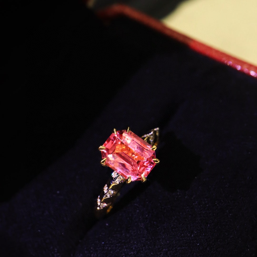 14k Gold 2.32 Ctw Natural Spinel & Diamond Ring - 3