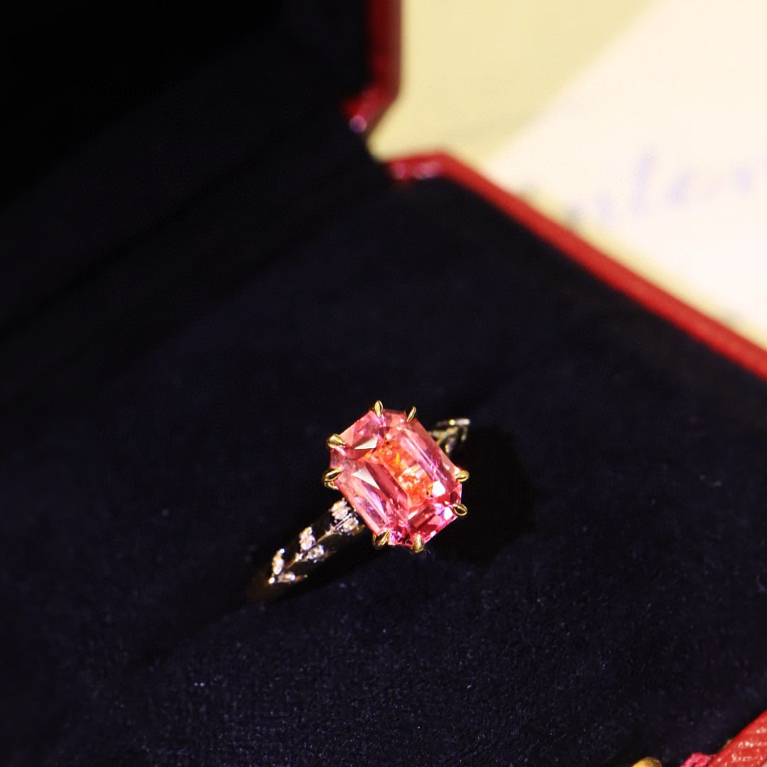 14k Gold 2.32 Ctw Natural Spinel & Diamond Ring - 4