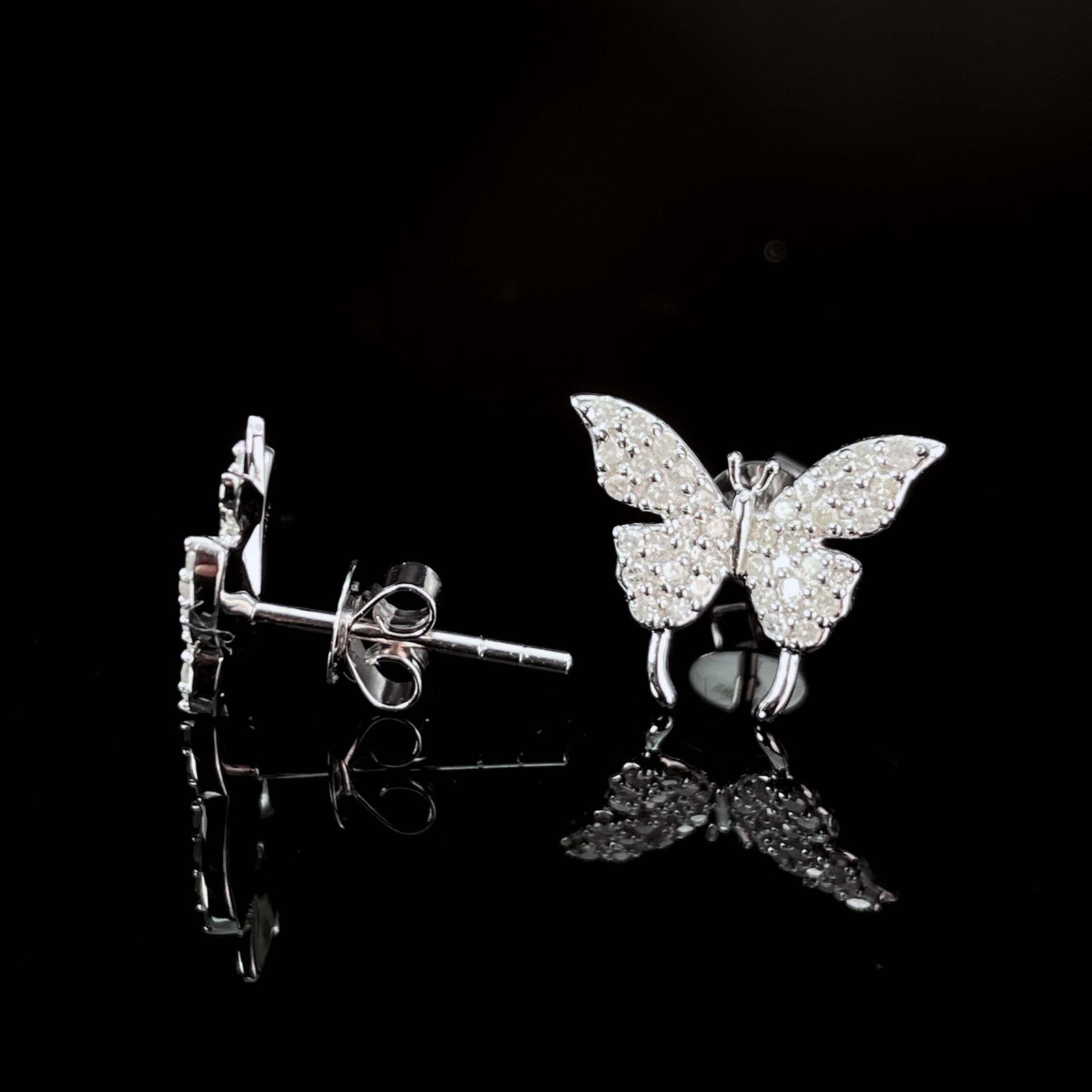 14k Gold 0.25 Ct Natural H Diamond Earrings - 3