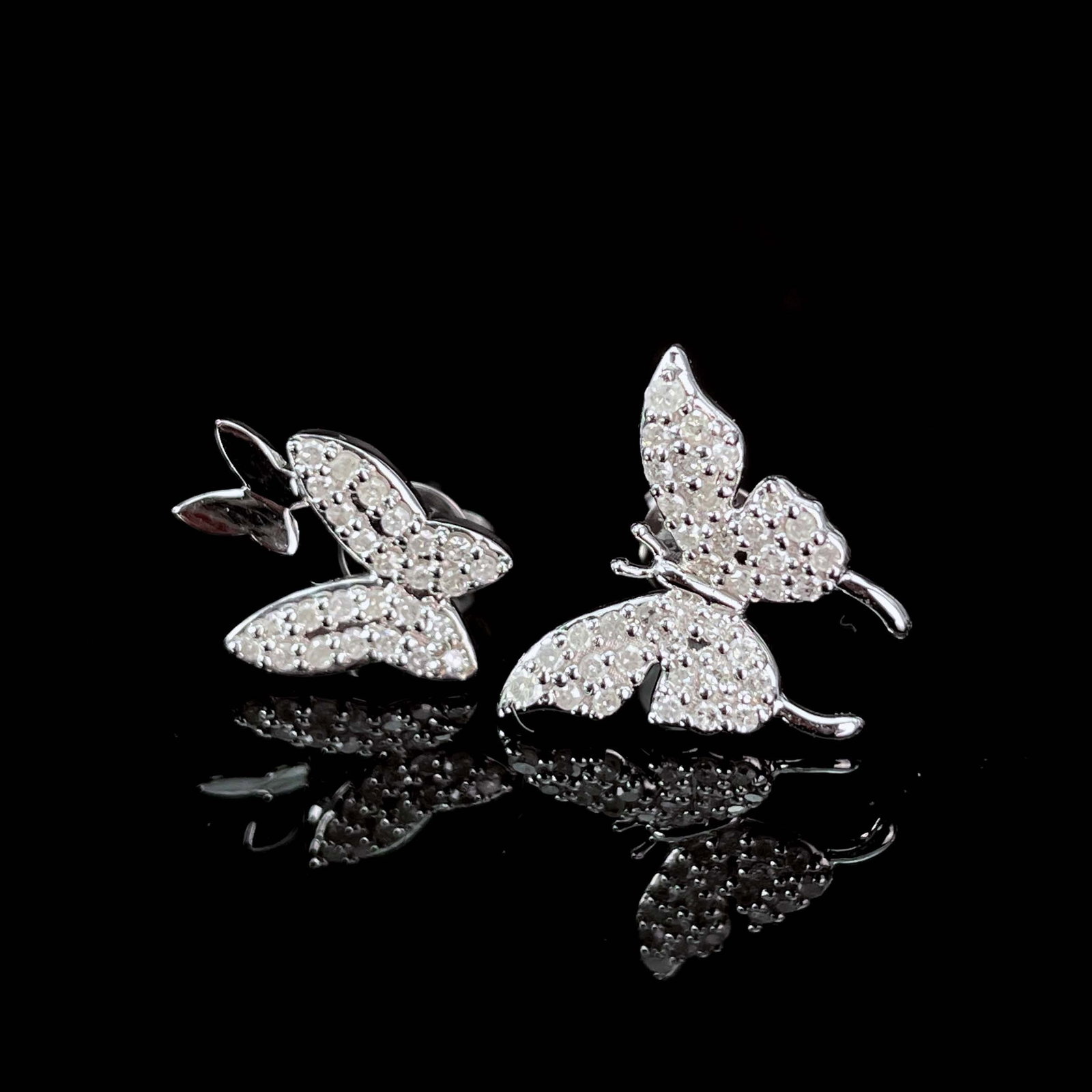 14k Gold 0.25 Ct Natural H Diamond Earrings - 5
