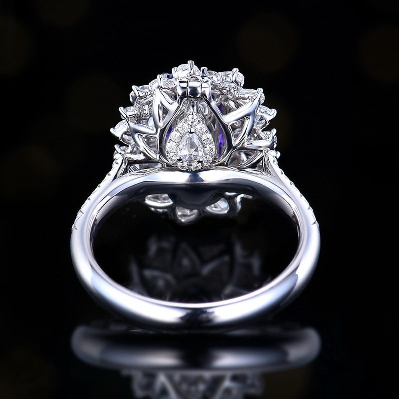 14k Gold 3.68 Ctw Natural Sapphire & Diamond Ring - 6
