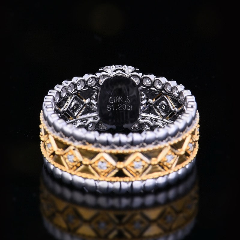 14k Gold 0.36 Ct Natural Sapphire & Diamond Ring - 5