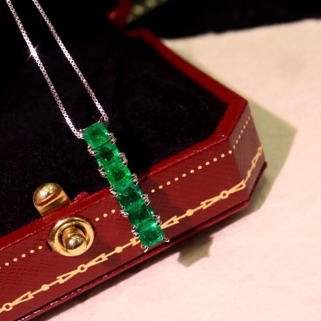 14k Gold 1.06 Ct Natural Emerald Pendant( Without Chain ) - 6