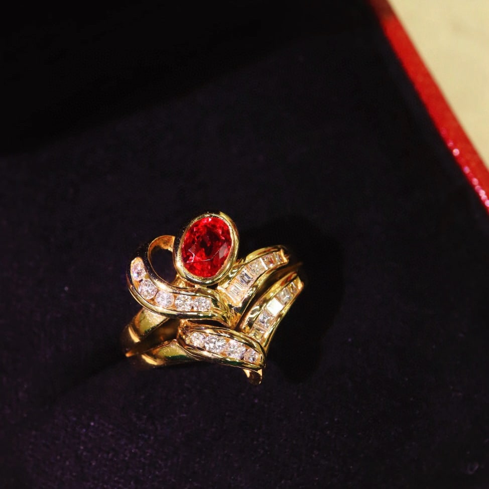 14k Gold 1.43 Ctw Natural Ruby & Diamond Ring - 8