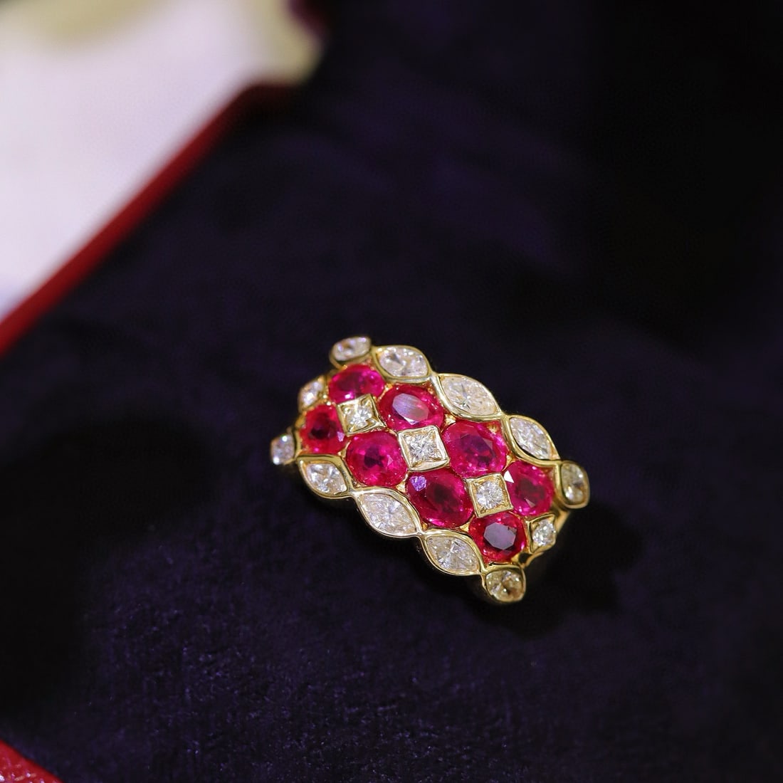 14k Gold 3.38 Ctw Natural Ruby & Diamond Ring - 5