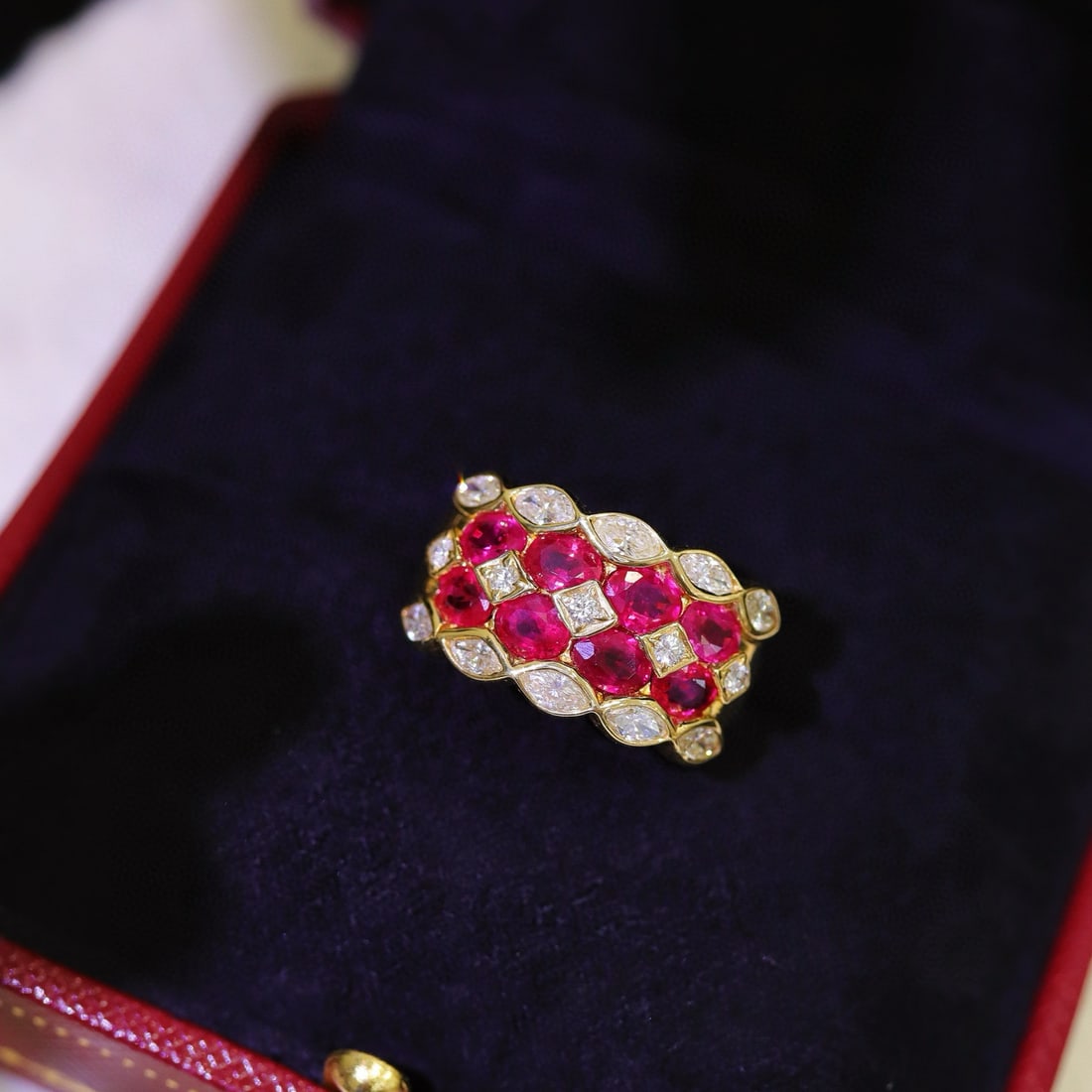 14k Gold 3.38 Ctw Natural Ruby & Diamond Ring - 6