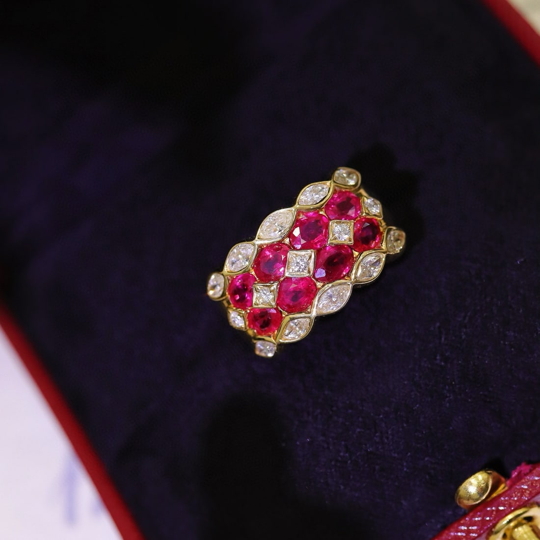 14k Gold 3.38 Ctw Natural Ruby & Diamond Ring - 8