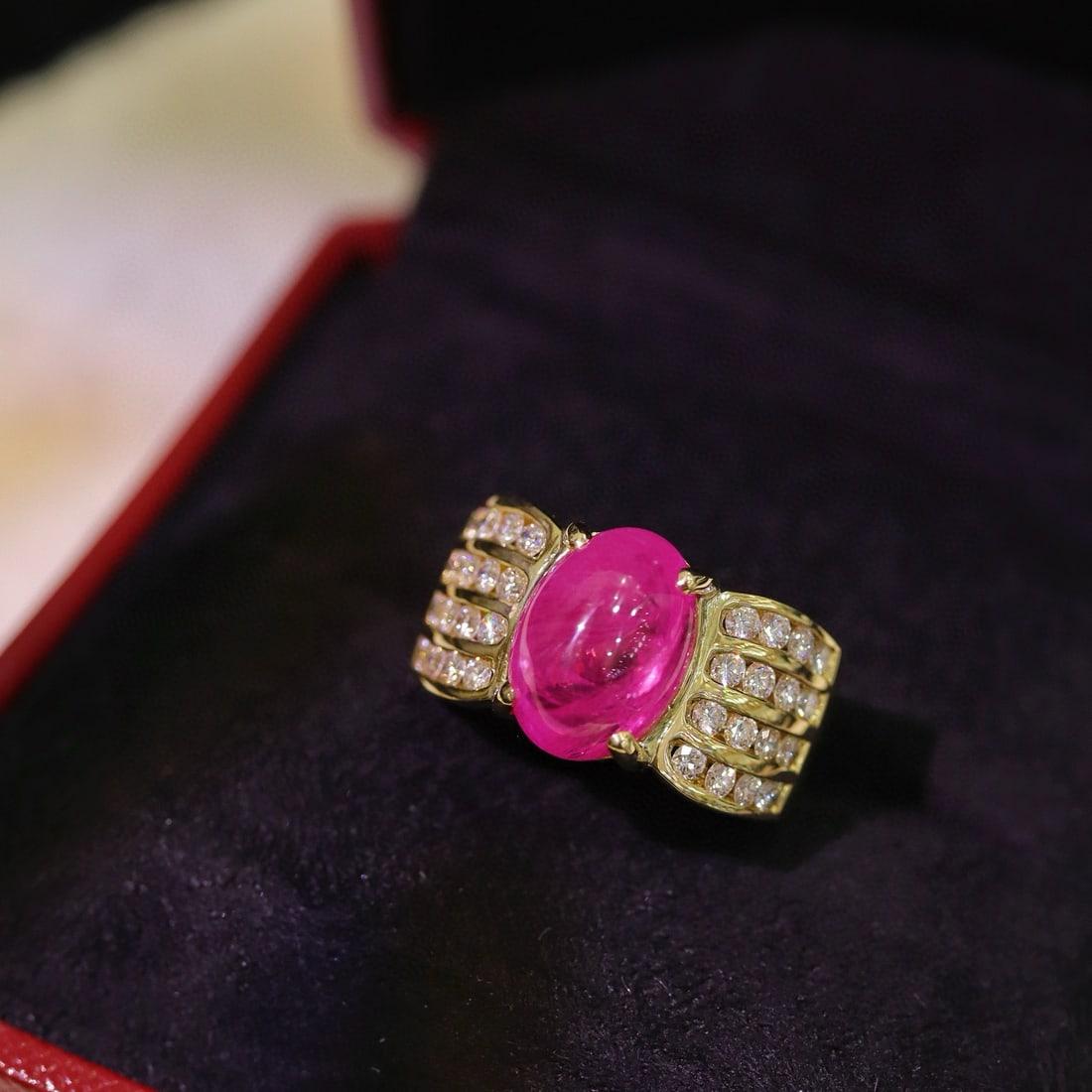 14k Gold 7.28 Ctw Natural Ruby & Diamond Ring - 2