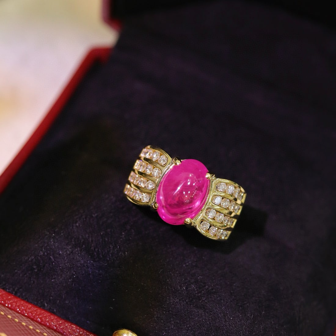 14k Gold 7.28 Ctw Natural Ruby & Diamond Ring - 6