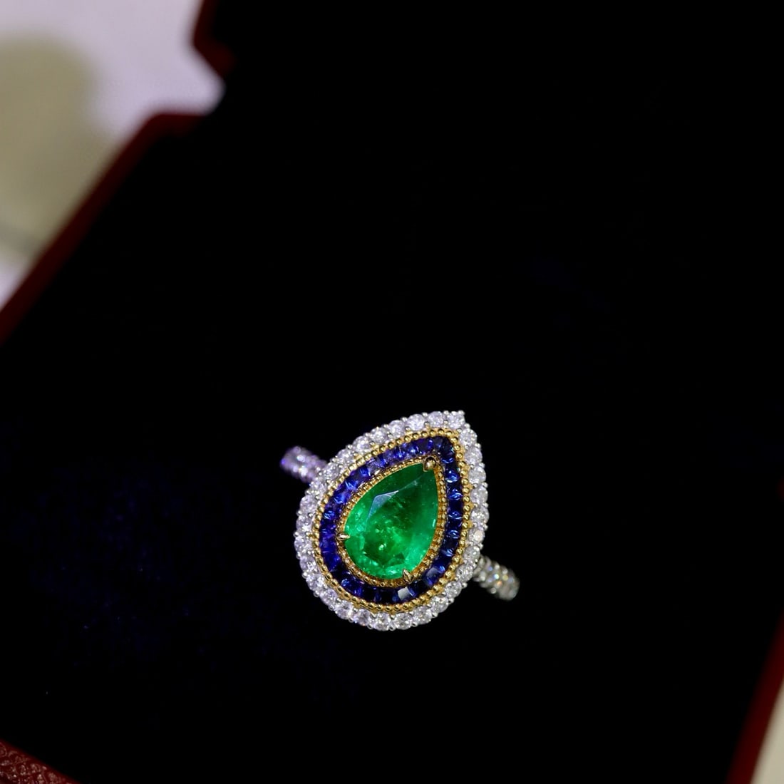 14k Gold 1.46 Ctw Natural Emerald & Diamond Ring - 2