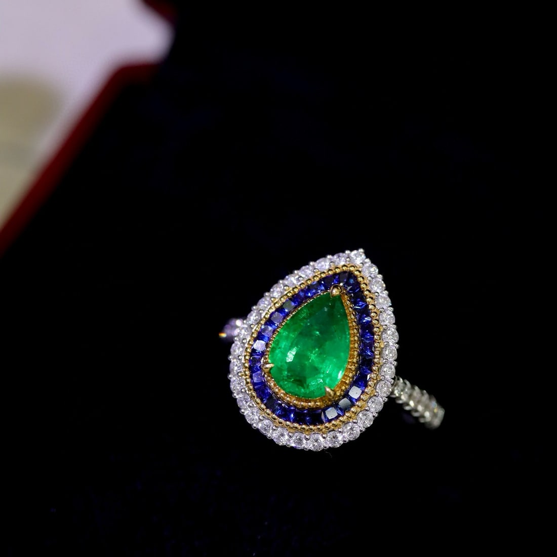 14k Gold 1.46 Ctw Natural Emerald & Diamond Ring - 3