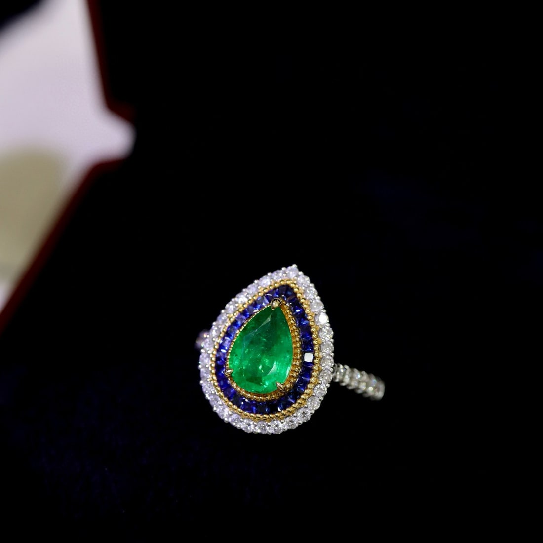 14k Gold 1.46 Ctw Natural Emerald & Diamond Ring - 4