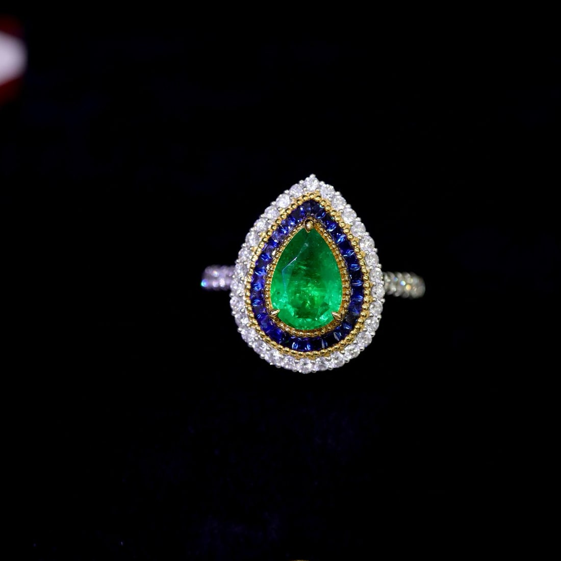 14k Gold 1.46 Ctw Natural Emerald & Diamond Ring - 5