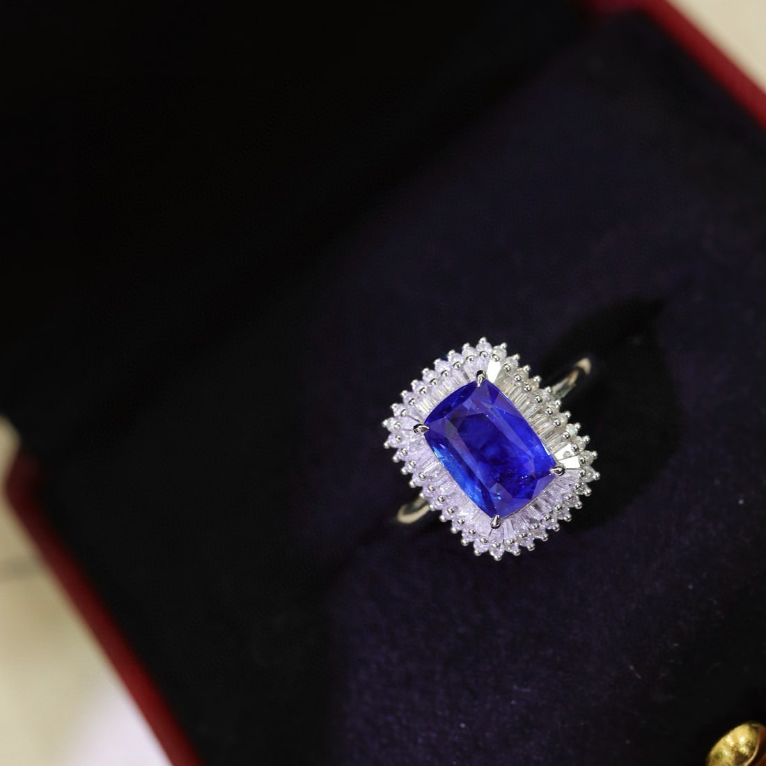 14k Gold 3.26 Ctw Natural Sapphire & Diamond Ring - 7