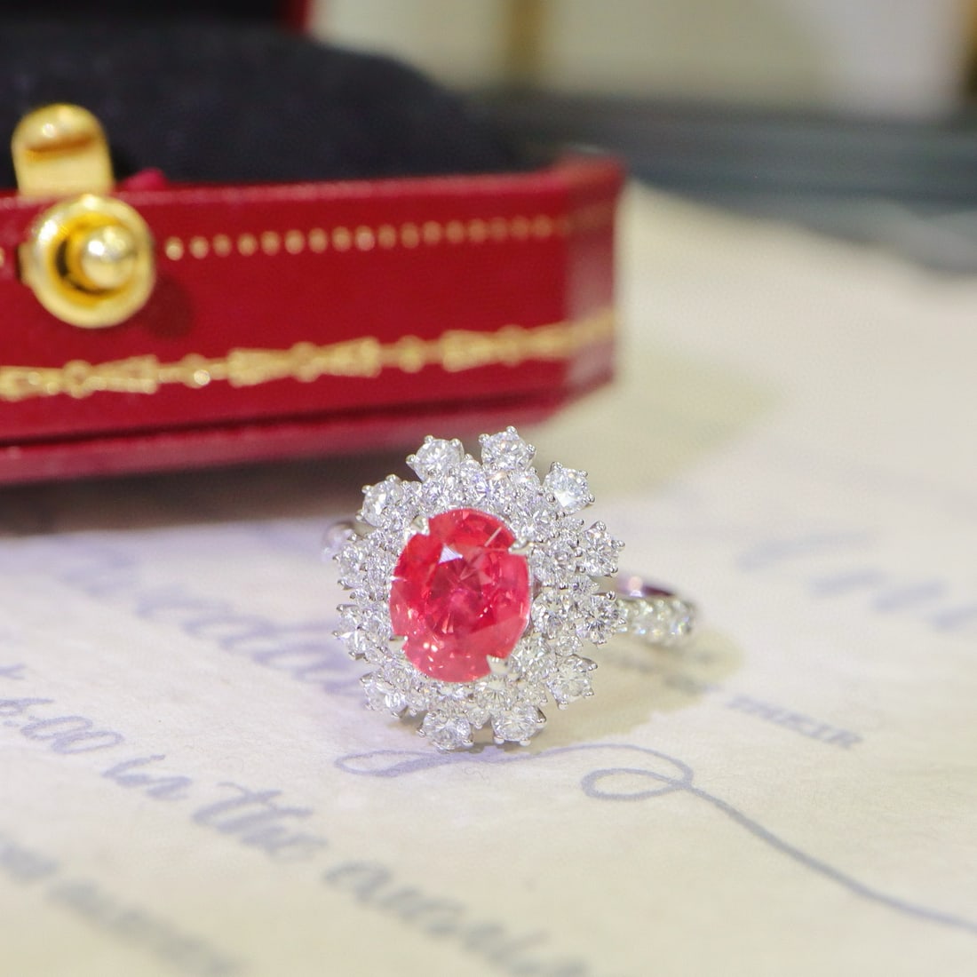 14k Gold 3.05 Ctw Natural Spinel & Diamond Ring - 3