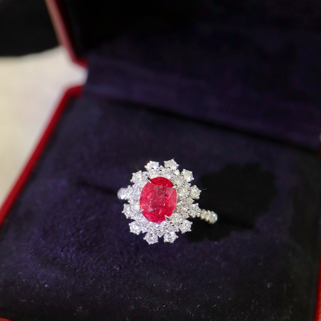 14k Gold 3.05 Ctw Natural Spinel & Diamond Ring - 5