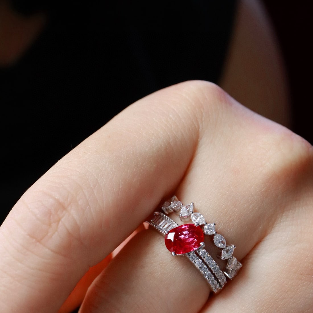 14k Gold 1.90 Ctw Natural Ruby & Diamond Ring - 3