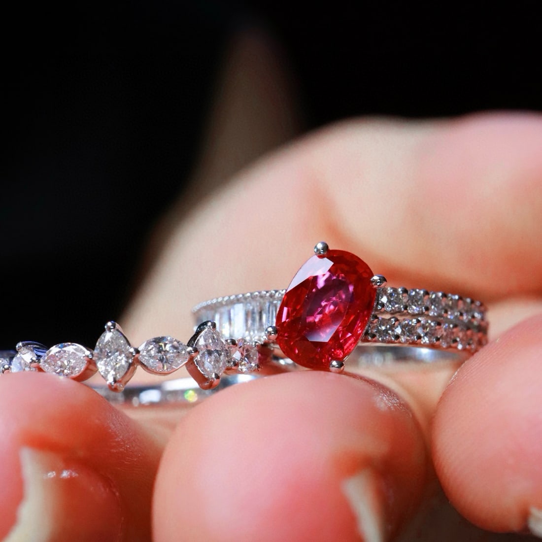 14k Gold 1.90 Ctw Natural Ruby & Diamond Ring - 5