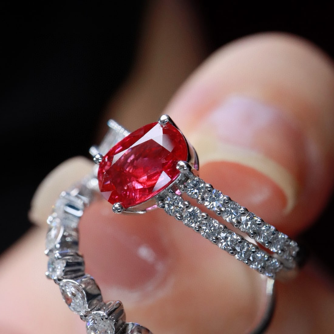 14k Gold 1.90 Ctw Natural Ruby & Diamond Ring - 6
