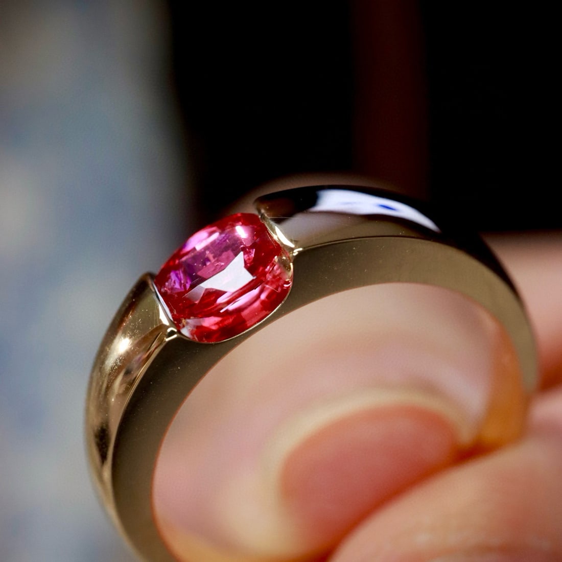 14k Gold 0.54 Ct Natural Ruby & Diamond Ring - 2