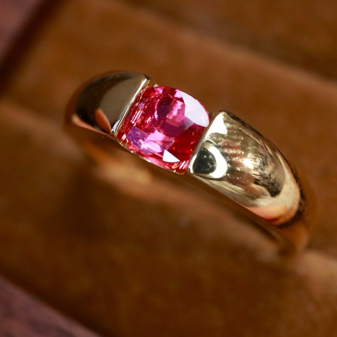 14k Gold 0.54 Ct Natural Ruby & Diamond Ring - 4