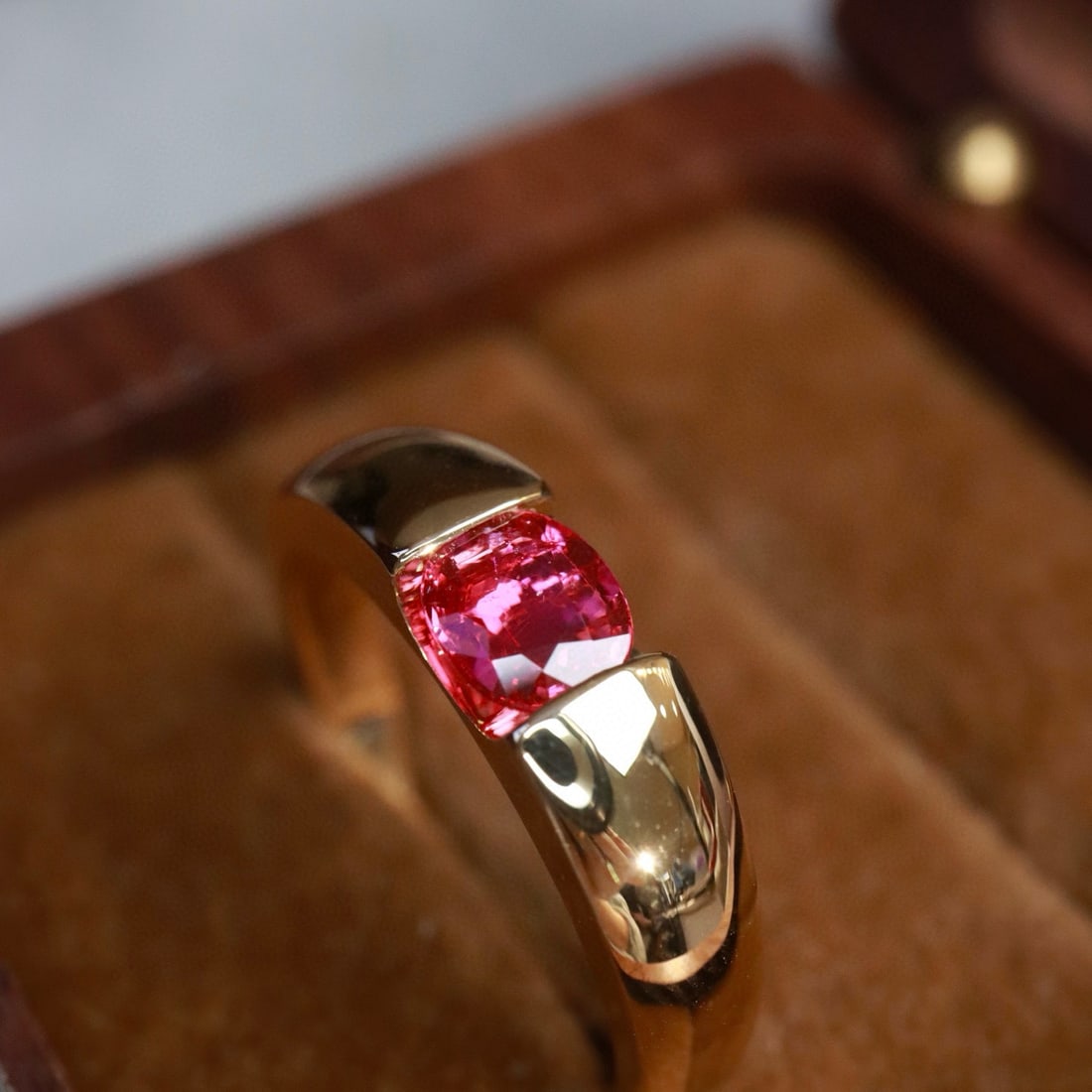 14k Gold 0.54 Ct Natural Ruby & Diamond Ring - 5
