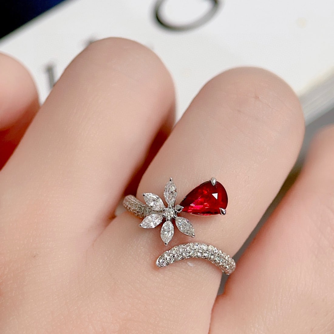 14k Gold 1.64 Ctw Natural Ruby & Diamond Ring - 6