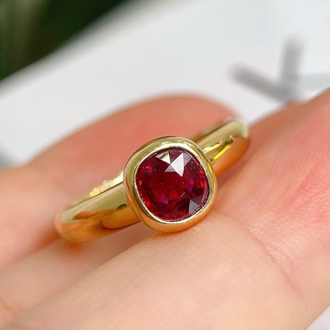 14k Gold 1.06 Ct Natural Ruby & Diamond Ring - 5