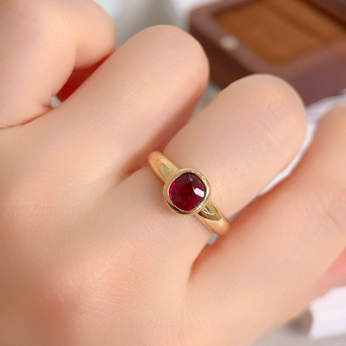 14k Gold 1.06 Ct Natural Ruby & Diamond Ring - 6