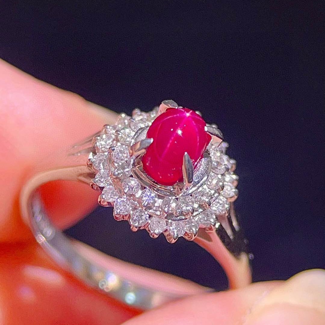 14k Gold 1.43 Ctw Natural Ruby & Diamond Ring - 2
