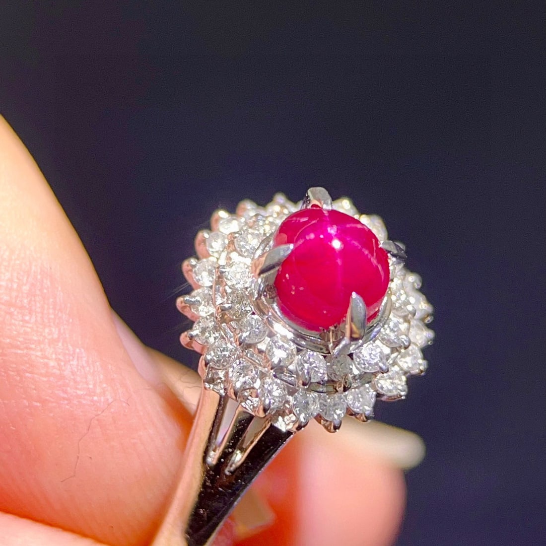 14k Gold 1.43 Ctw Natural Ruby & Diamond Ring - 4