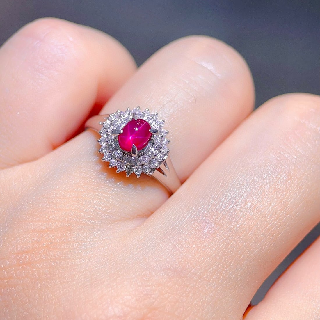 14k Gold 1.43 Ctw Natural Ruby & Diamond Ring - 7