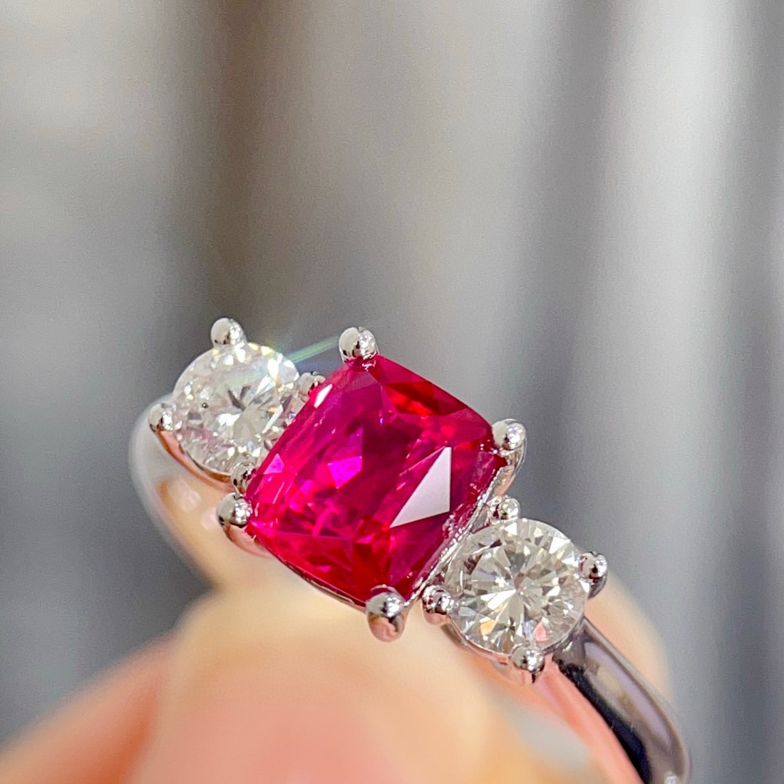 14k Gold 1.98 Ctw Natural Ruby & Diamond Ring - 2