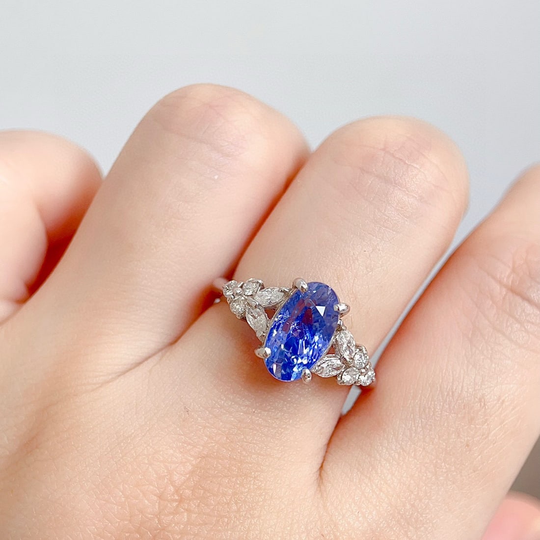 14k Gold 4.27 Ctw Natural Sapphire & Diamond Ring - 8
