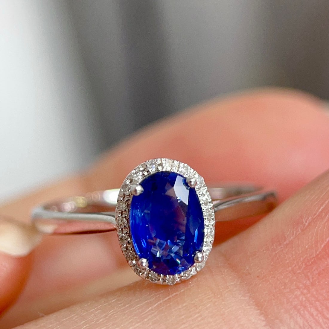 14k Gold 1.05 Ctw Natural Sapphire & Diamond Ring - 3