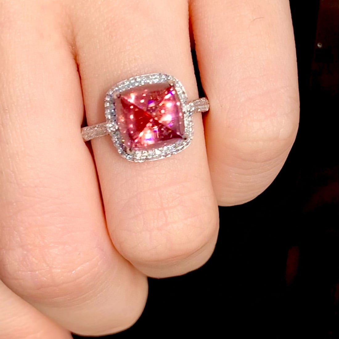 14k Gold 4.2 Ct Natural Tourmaline & Diamond Ring - 3