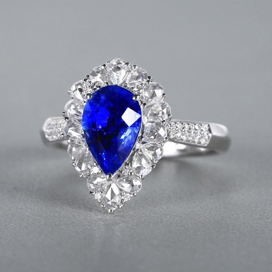 14k Gold 2.54 Ctw Natural Sapphire & Diamond Ring - 2