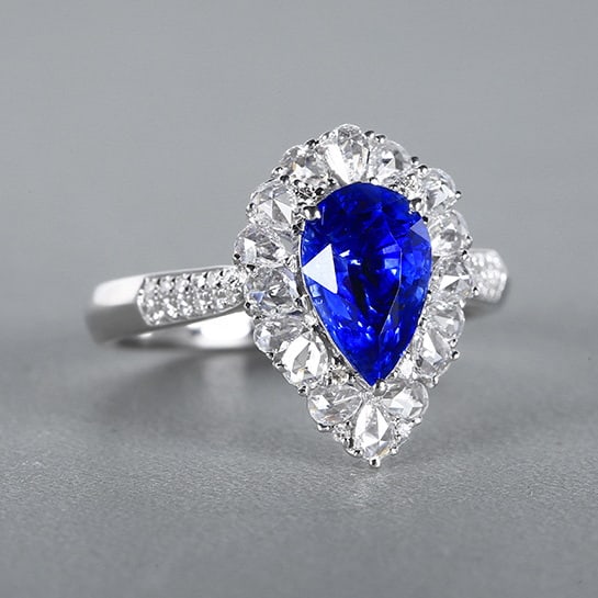 14k Gold 2.54 Ctw Natural Sapphire & Diamond Ring - 3