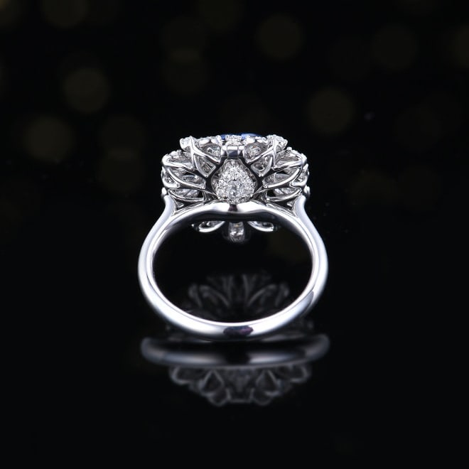 14k Gold 3.22 Ctw Natural Sapphire & Diamond Ring/pendant( Without Chain ) - 6