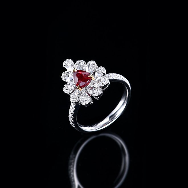 14k Gold 1.92 Ctw Natural Ruby & Diamond Ring/pendant( Without Chain ) - 3