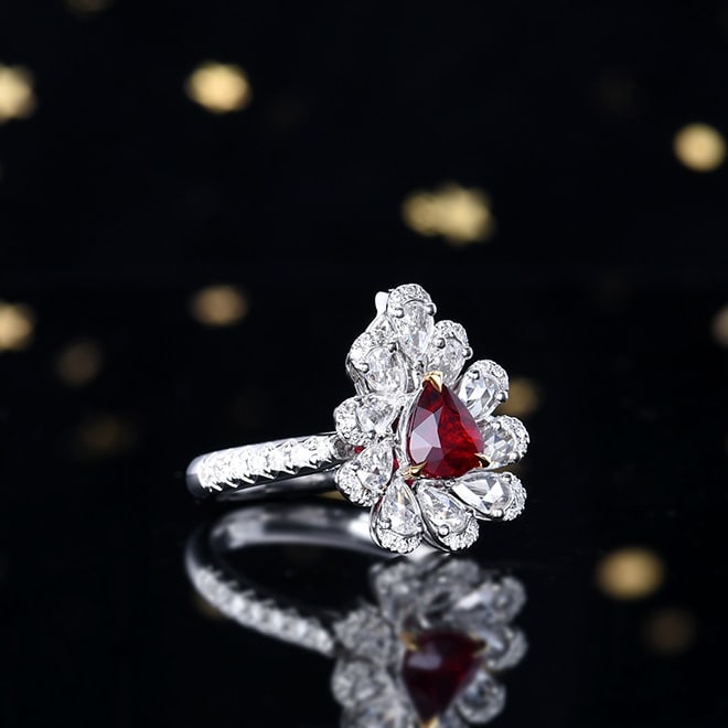 14k Gold 1.92 Ctw Natural Ruby & Diamond Ring/pendant( Without Chain ) - 5