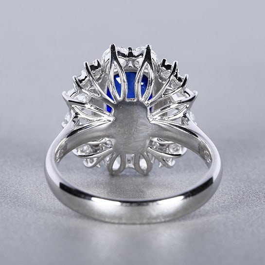 14k Gold 3.07 Ctw Natural Sapphire & Diamond Ring - 3