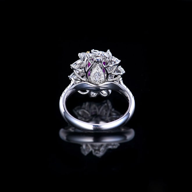 14k Gold 2.95 Ctw Natural Sapphire & Diamond Ring/pendant( Without Chain ) - 5