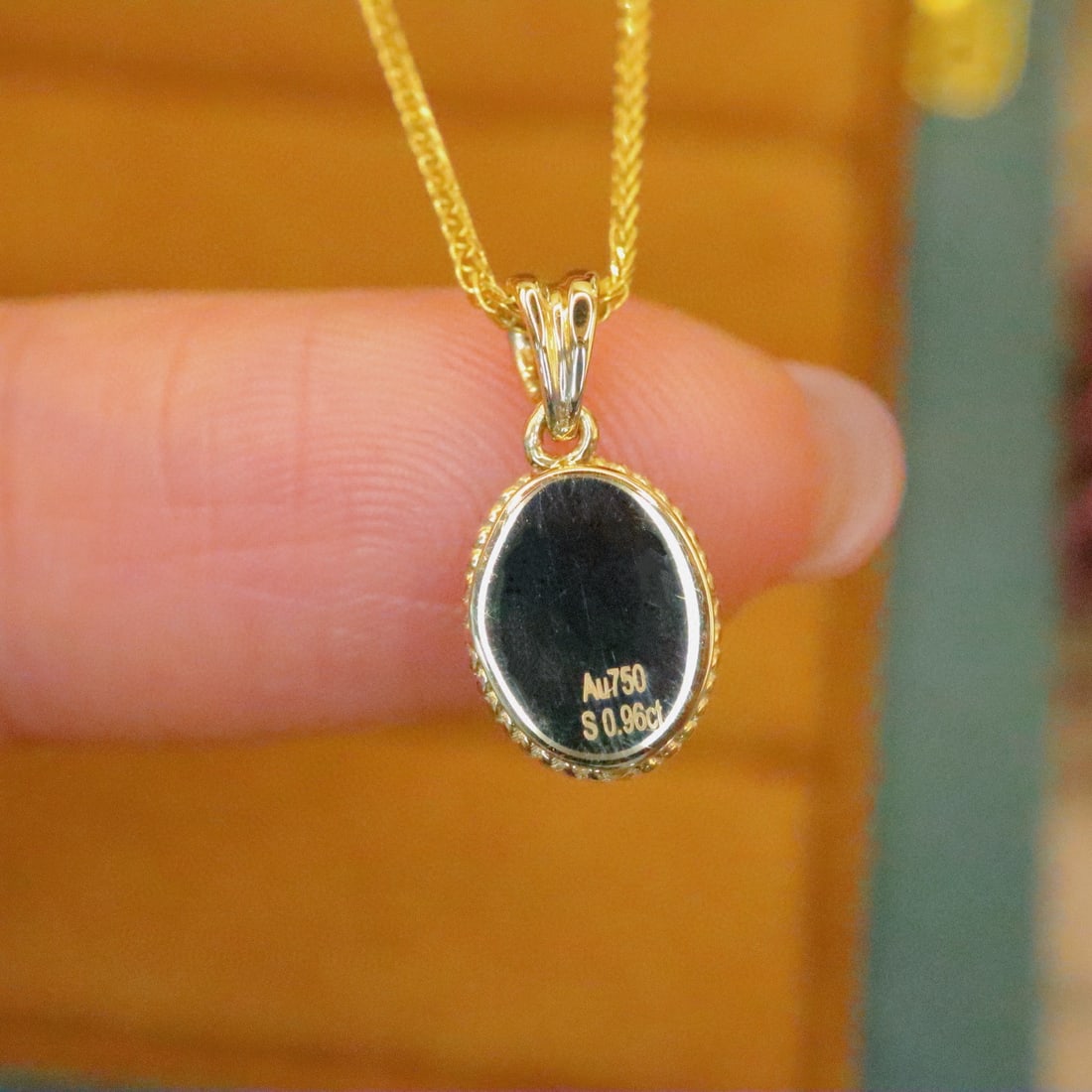 14k Gold 0.96 Ct Natural Padparadscha Sapphire Pendant( Without Chain ) - 3