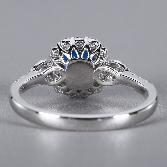 14k Gold 1.59 Ctw Natural Sapphire & Diamond Ring - 4