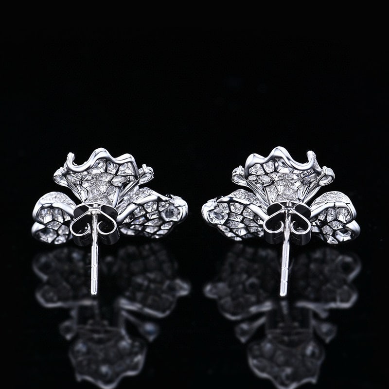 14k Gold 2.67 Ctw Natural Sapphire & Diamond Earrings - 4