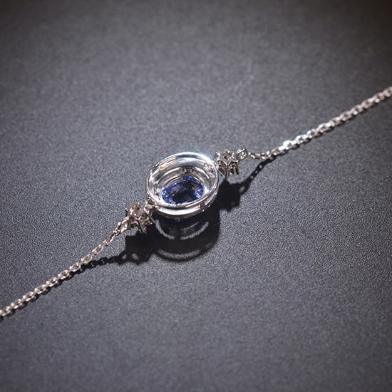 14k Gold 1.68 Ctw Natural Sapphire & Diamond Bracelet - 3