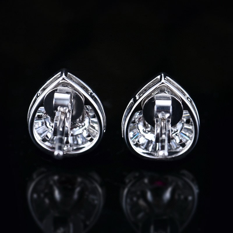 14k Gold 1.03 Ctw Natural Ruby & Diamond Earrings - 5